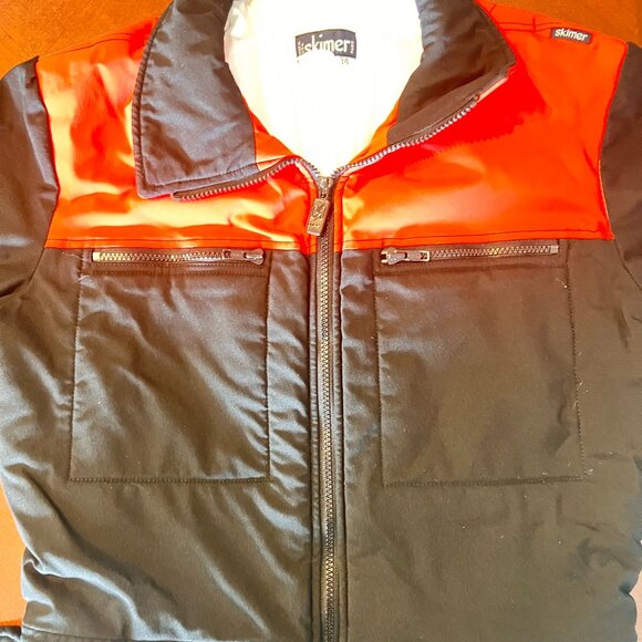 vintage‎ Skimer Womens Nylon Jacket Black & Red Size 34  Zipper Pockets - Picture 3 of 12